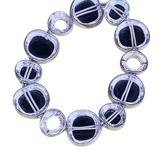 Abalone Look Stretch Bracelet and Hook Earrings Set - Picture 3 of 6